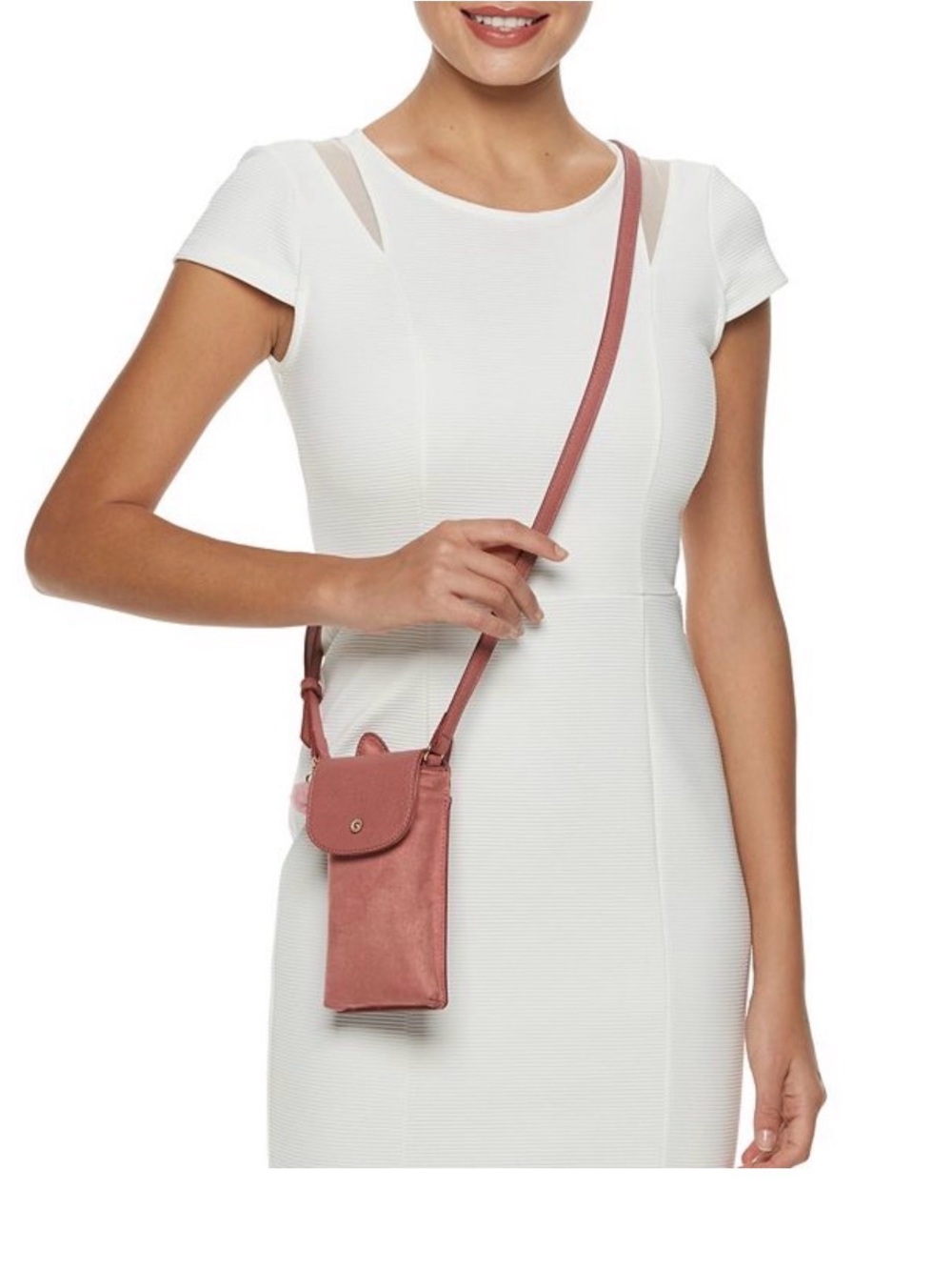 LC Lauren Conrad Cat Phone Crossbody Bag